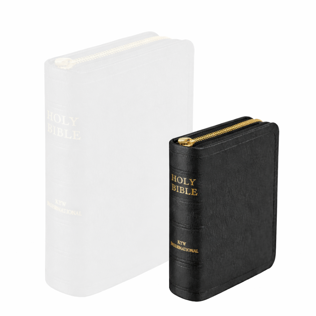 Bible - J.N. Darby No. 17 Genuine black leather cover, gilt edges, with zip - pre-used