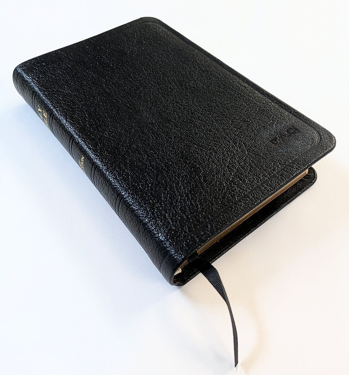 Bible - J.N.Darby No. 25 Genuine black leather cover, semi-yapp, gild edges - pre-used