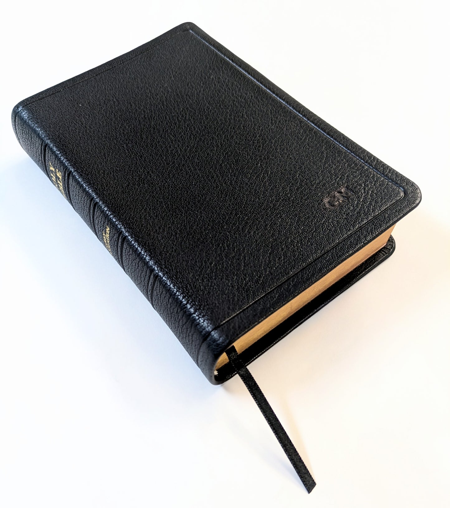 Bible - J.N.Darby No. 25 Genuine black leather cover, semi-yapp, gild edges - pre-used