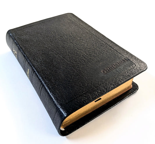 Bible - J.N. Darby No. 15 Genuine black leather cover, semi-yapp, gild edges - pre-used
