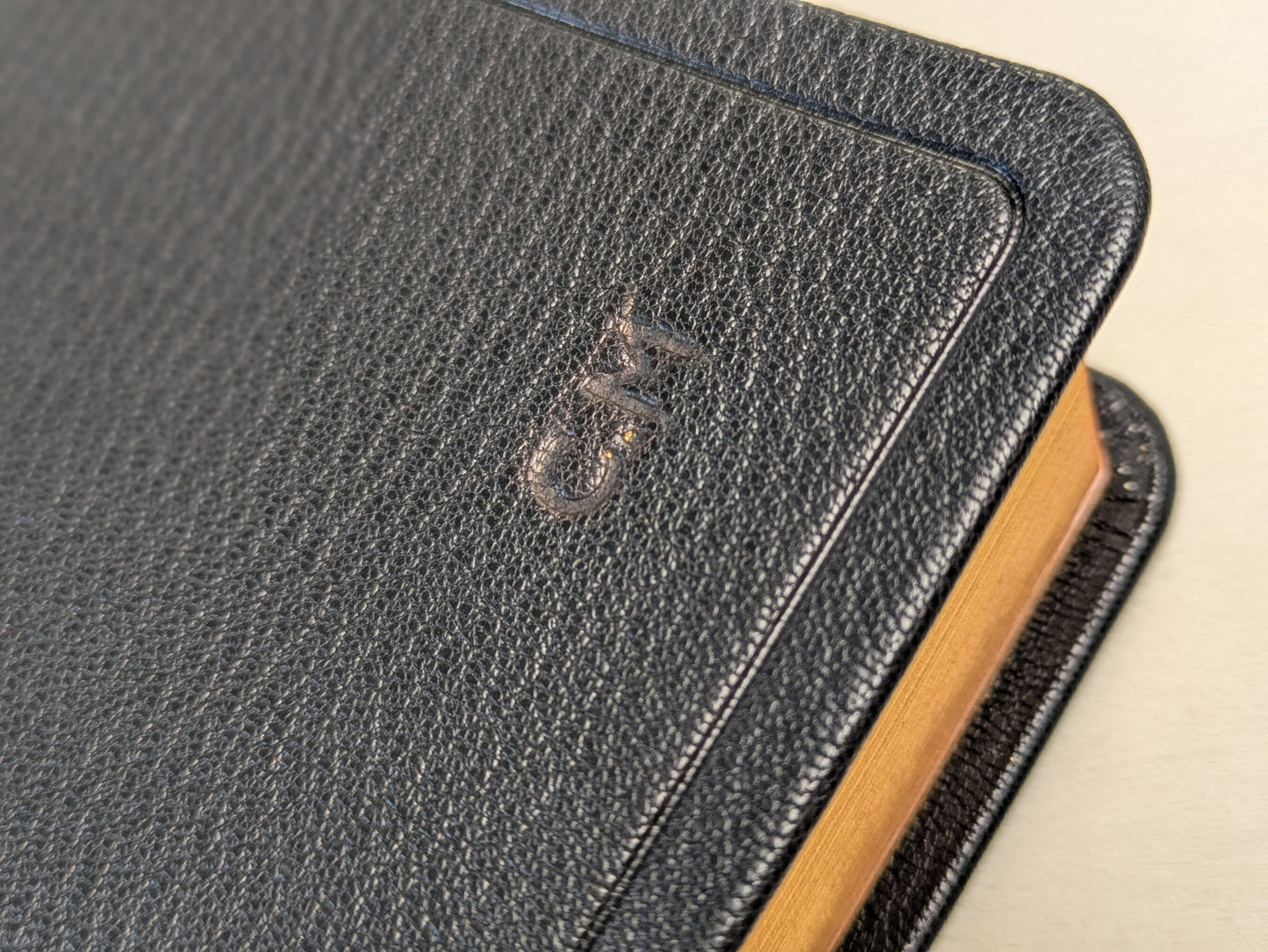 Bible - J.N.Darby No. 25 Genuine black leather cover, semi-yapp, gild edges - pre-used