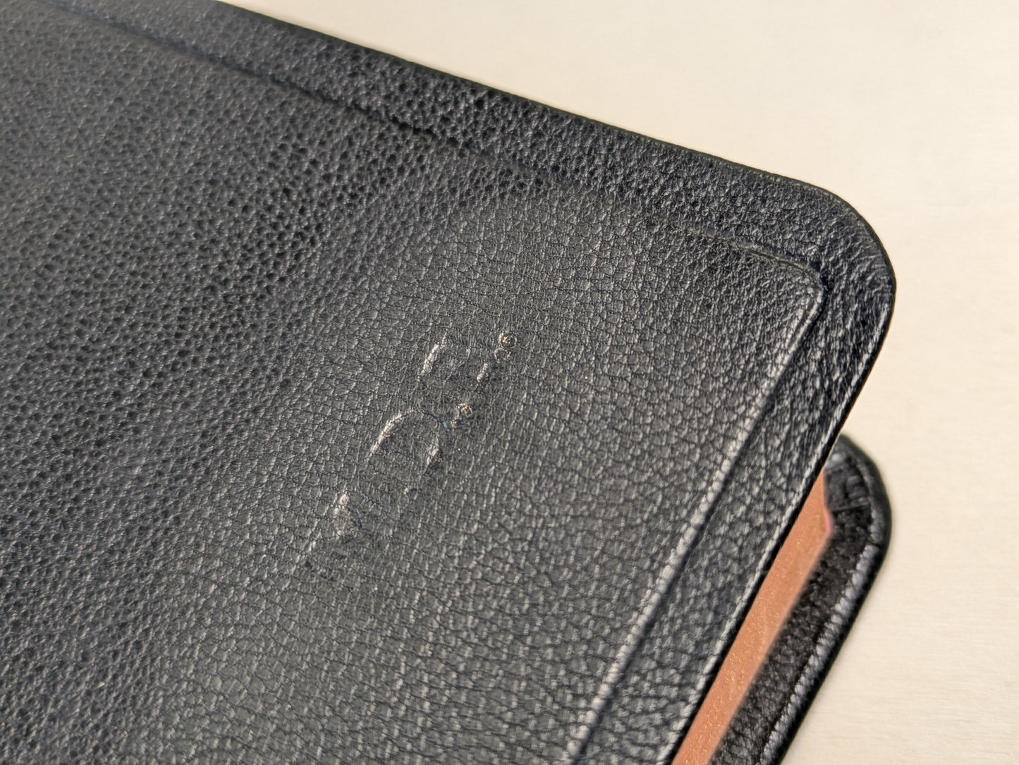 Bible - J.N.Darby No. 25 Genuine black leather cover, semi-yapp, gild edges - pre-used