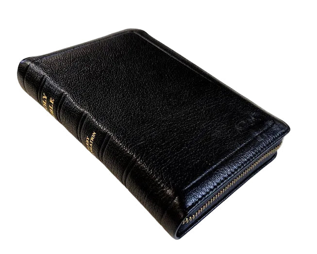Bible - J.N. Darby No. 17 Genuine black leather cover, gilt edges, with zip