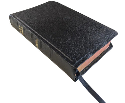 Bible - J.N.Darby No. 25 Genuine black leather cover, semi-yapp, gild edges